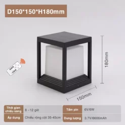 Đèn trụ cổng năng lượng mặt trời SLTCHDRMT
