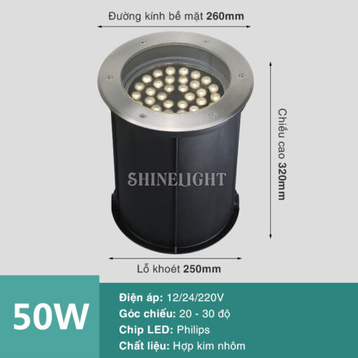 Đèn âm đất chỉnh hướng cao cấp SLHDB - Hình ảnh 8