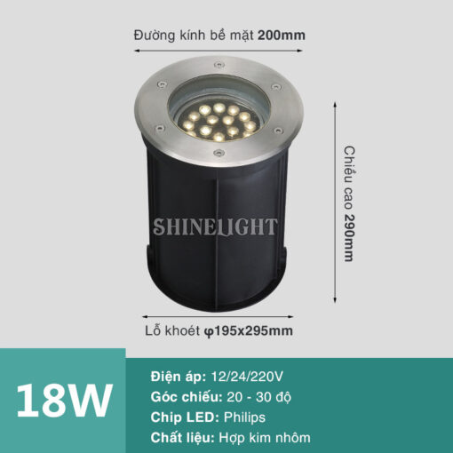 Đèn âm đất chỉnh hướng cao cấp SLHDB - Hình ảnh 5