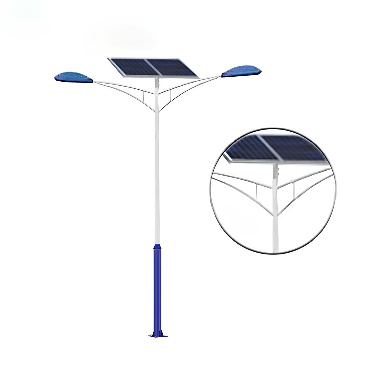 Cột đèn 2 nhánh năng lượng mặt trời SL-TD12