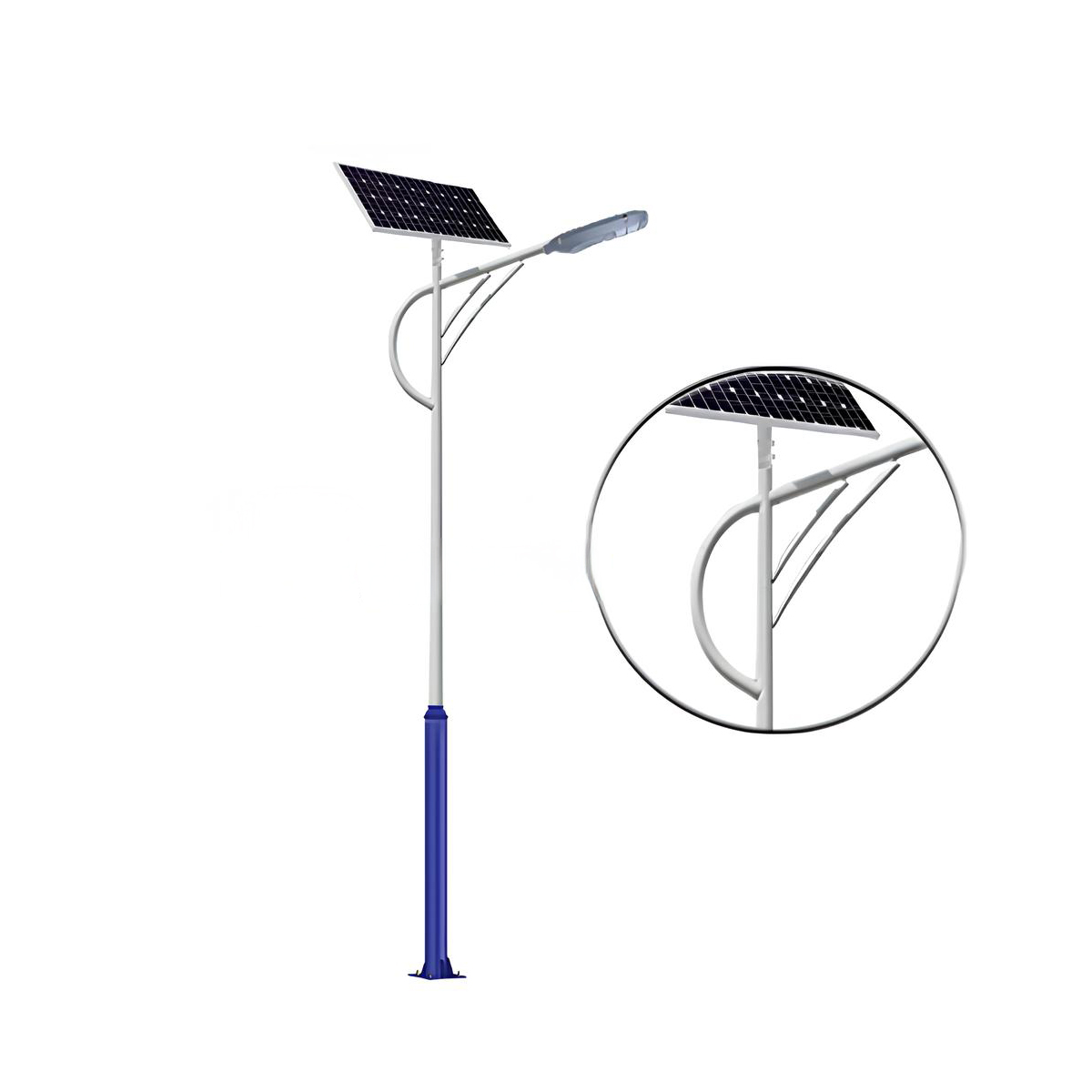 Trụ đèn năng lượng mặt trời 1 nhánh SL-TD08