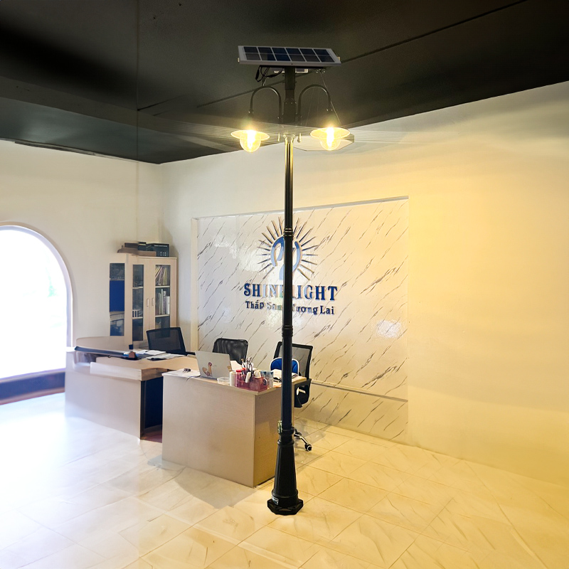 Cột đèn sân vườn năng lượng mặt trời mai chiếu thủy SL-MCTMT/2-3 - Hình ảnh 2
