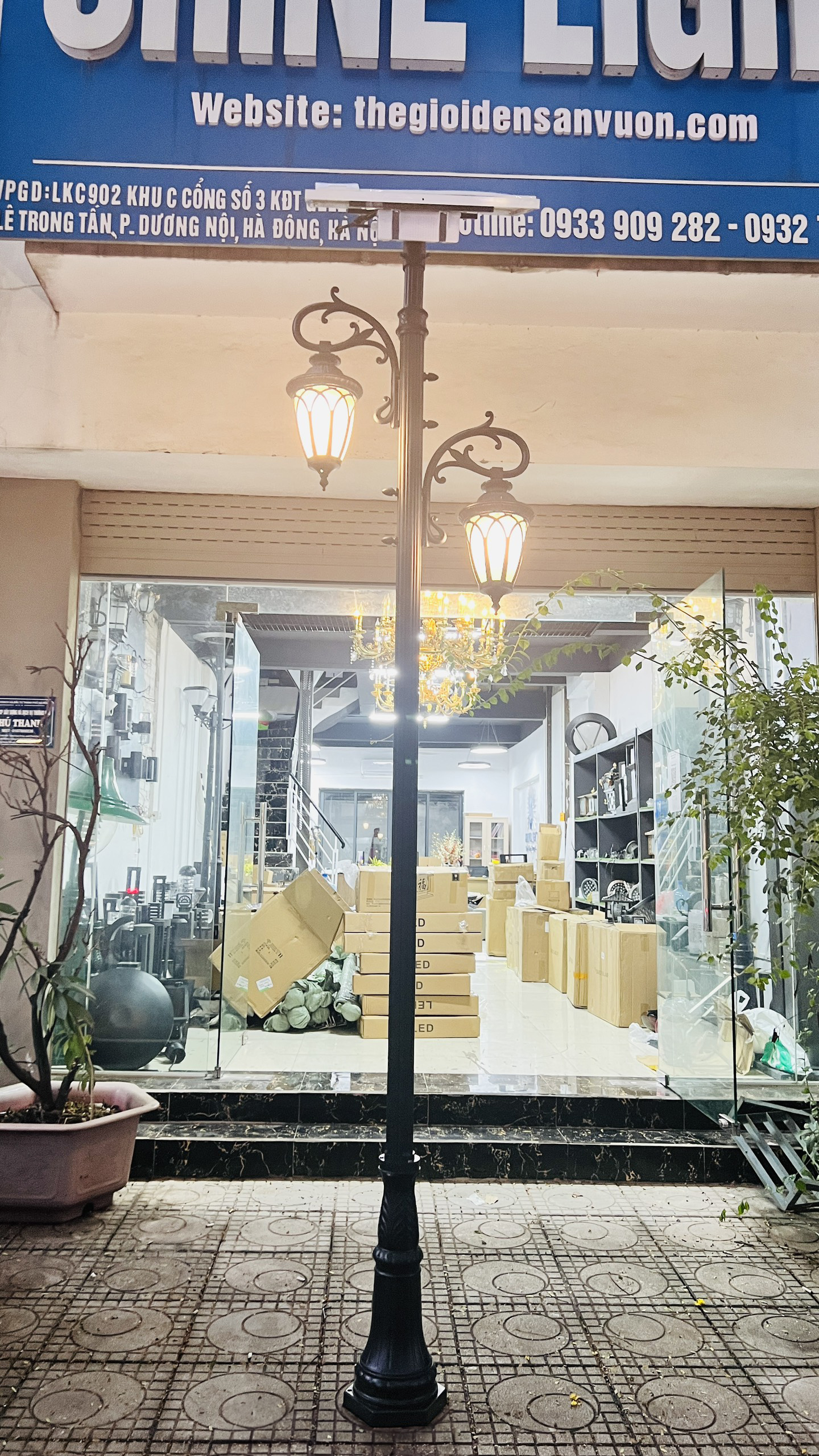 Cột đèn sân vườn SL-Temple 2P năng lượng mặt trời - Hình ảnh 10