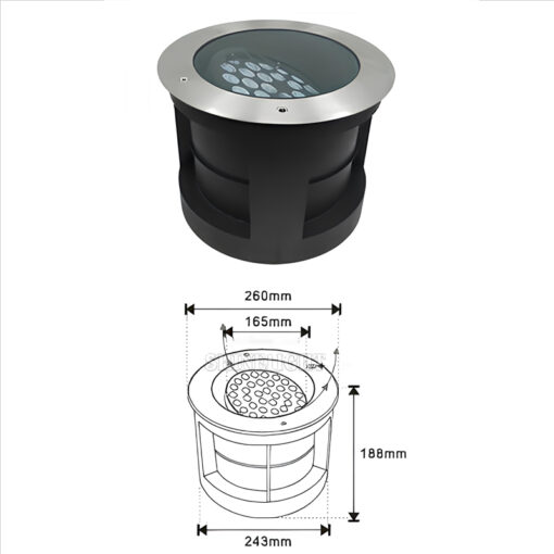 Đèn âm đất chỉnh hướng cao cấp SL-AD1D - Hình ảnh 6