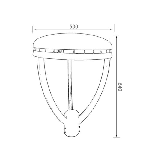 Cột đèn sân vườn SLDSVG02 - Hình ảnh 2