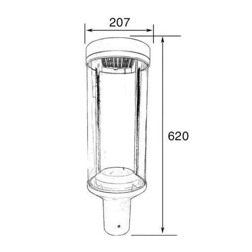 Cột đèn sân vườn SLDSVG39B - Hình ảnh 2