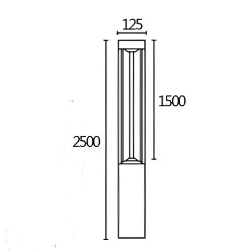 Cột đèn sân vườn đúc khối hiện đại SLHKS-3L125 - Hình ảnh 5