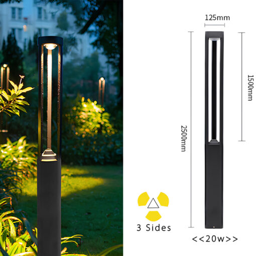 Cột đèn sân vườn đúc khối hiện đại SLHKS-3L125 - Hình ảnh 4