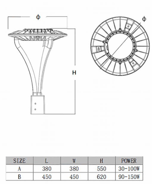 Cột đèn sân vườn SLDSVG27 - Hình ảnh 2
