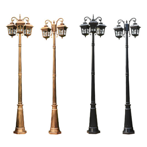 Cột đèn sân vườn tân cổ 2 bóng chùa SL-TEMPLE117/2-3 - Hình ảnh 3