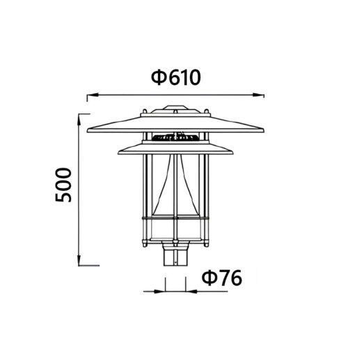 Cột đèn sân vườn hiện đại SL-PPOX60 - Hình ảnh 2