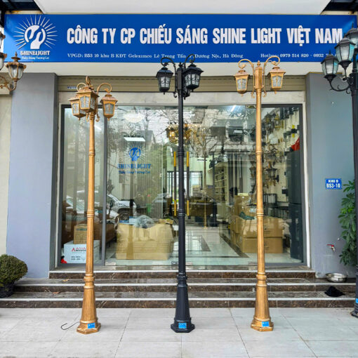 Cột đèn sân vườn tân cổ 2 bóng chùa SL-TEMPLE117/2-3 - Hình ảnh 4