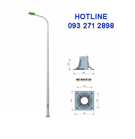 Cột đèn liền cần đơn