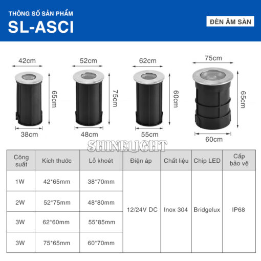 Đèn âm sàn SL-ASCI - Hình ảnh 3