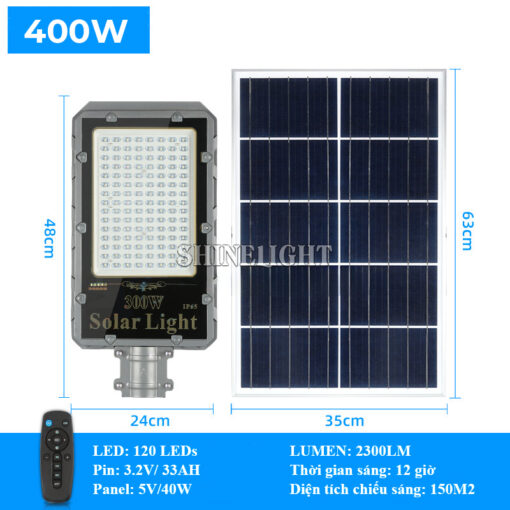 Đèn đường năng lượng mặt trời SL-MN400 - Hình ảnh 2