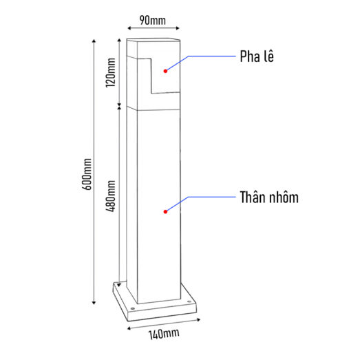Đèn nấm sân vườn SLNSV54 - Hình ảnh 7