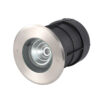 Đèn âm đất SLUG10 mặt inox thân đen góc nghiêng