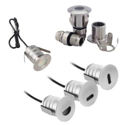 Đèn âm đất dẫn lối mini SLUG14 nhiều mẫu đầu đèn inox