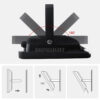 Đèn LED pha 100W SLFLS100 nhìn từ cạnh, giá đỡ xoay 180 độ và sơ đồ các kiểu gắn tường