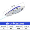 Đèn cao áp LED ANITA 100W kèm bảng thông số, thân dài 810mm