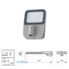 Đèn cao áp LED Grace bản 45-100W kèm bản vẽ kích thước, dài 422