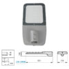 Đèn cao áp LED Grace bản 150-200W kèm bản vẽ kích thước, dài 600