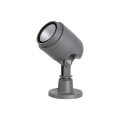 Đèn chiếu cây SLT15 thân nhôm xám, đế tròn bắt vít, nền trắng