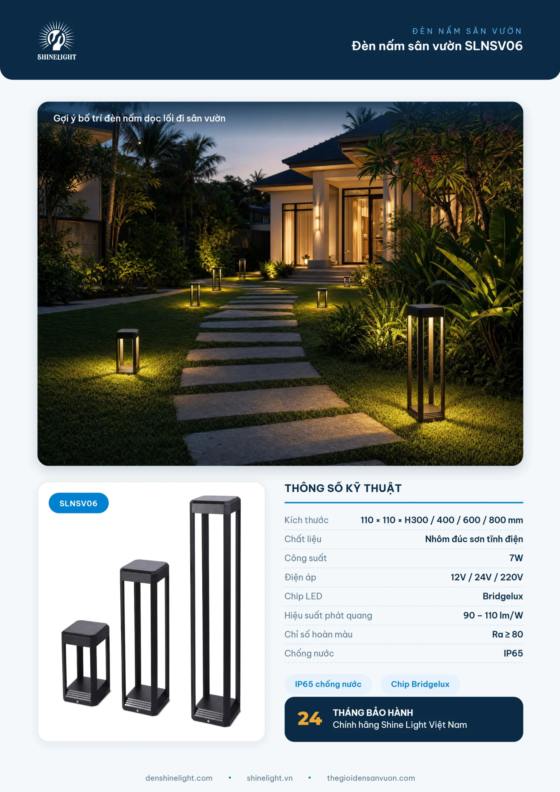 Đèn nấm sân vườn SLNSV06 - hình 1