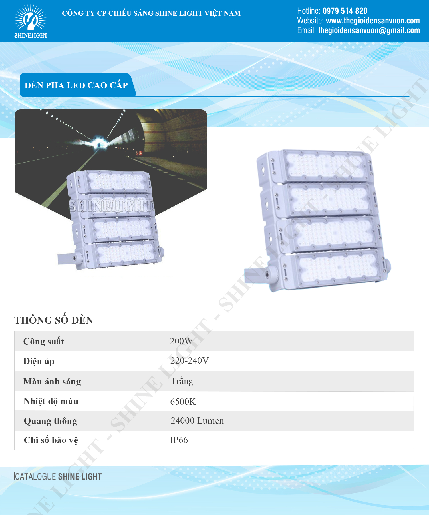 Đèn pha Led cao cấp 200W-240W - hình 1