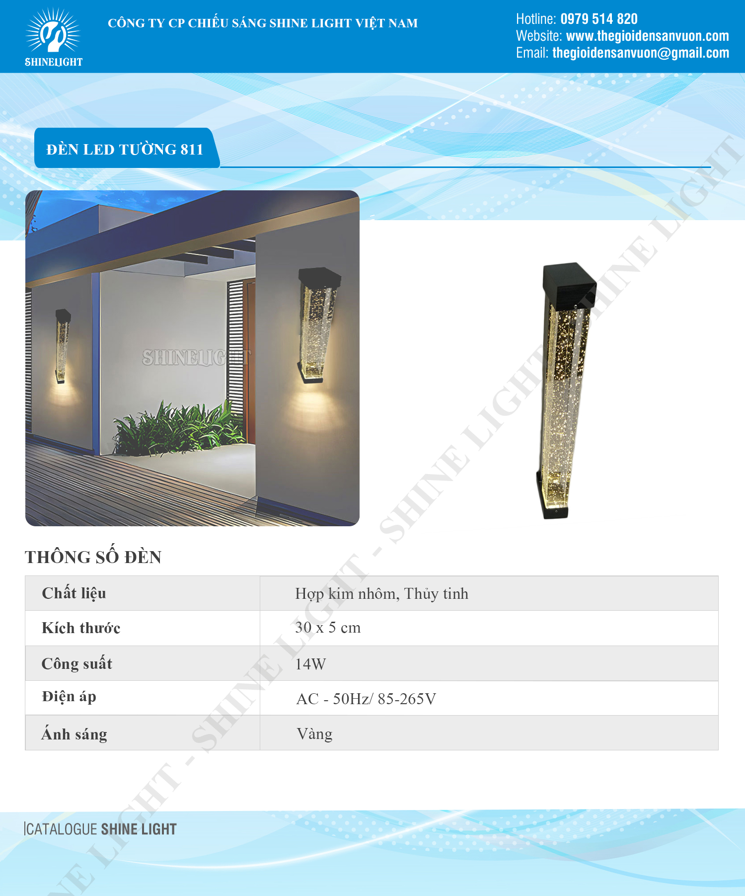 ĐÈN LED TƯỜNG 811 - hình 1