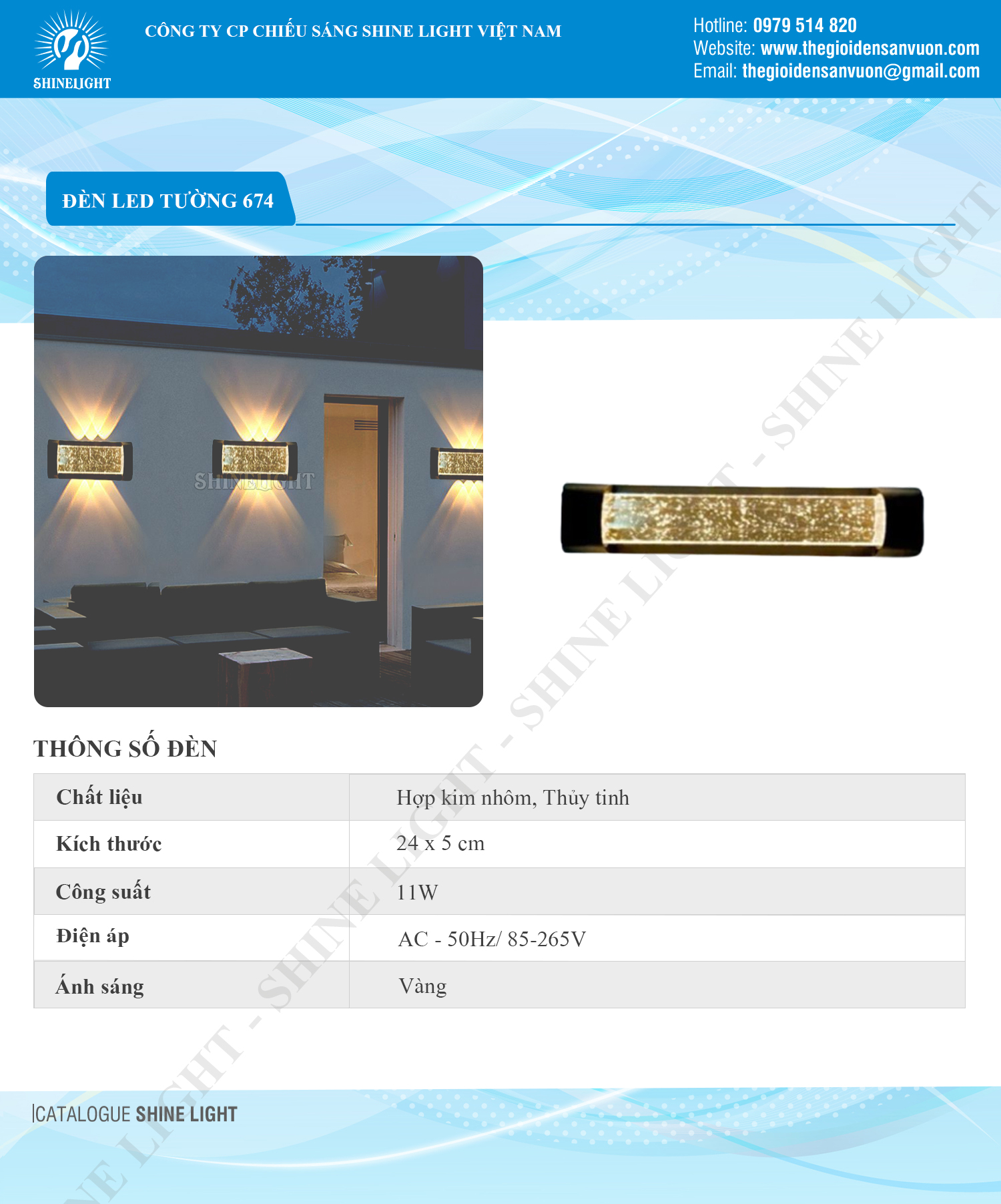 ĐÈN LED TƯỜNG 674 - hình 1