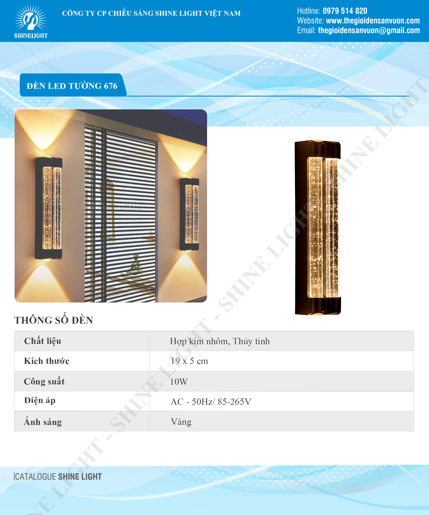 ĐÈN LED TƯỜNG 676 - hình 1