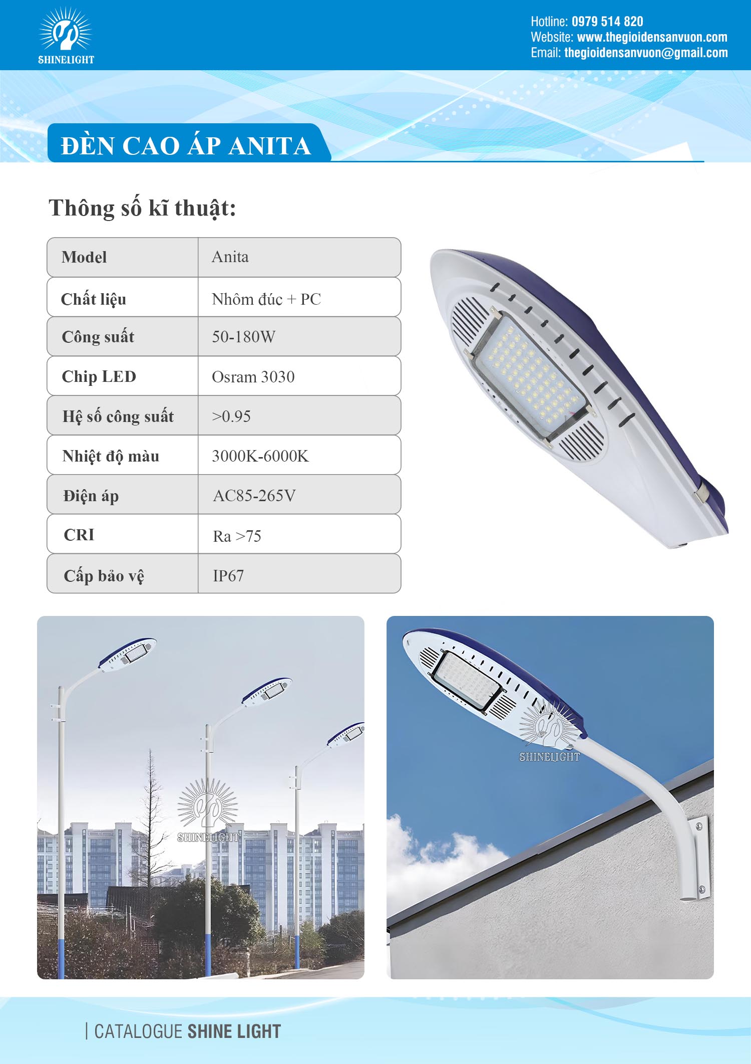 Đèn cao áp LED ANITA - hình 1