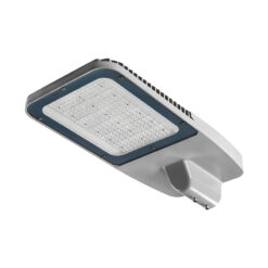 Đèn cao áp LED Grace vỏ nhôm xám, mặt chip LED nhìn nghiêng trên nền trắng