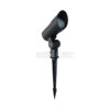 Đèn chiếu cây SLT13 chân cọc cắm đất, thân đen có mũ che chói, chụp trên nền trắng