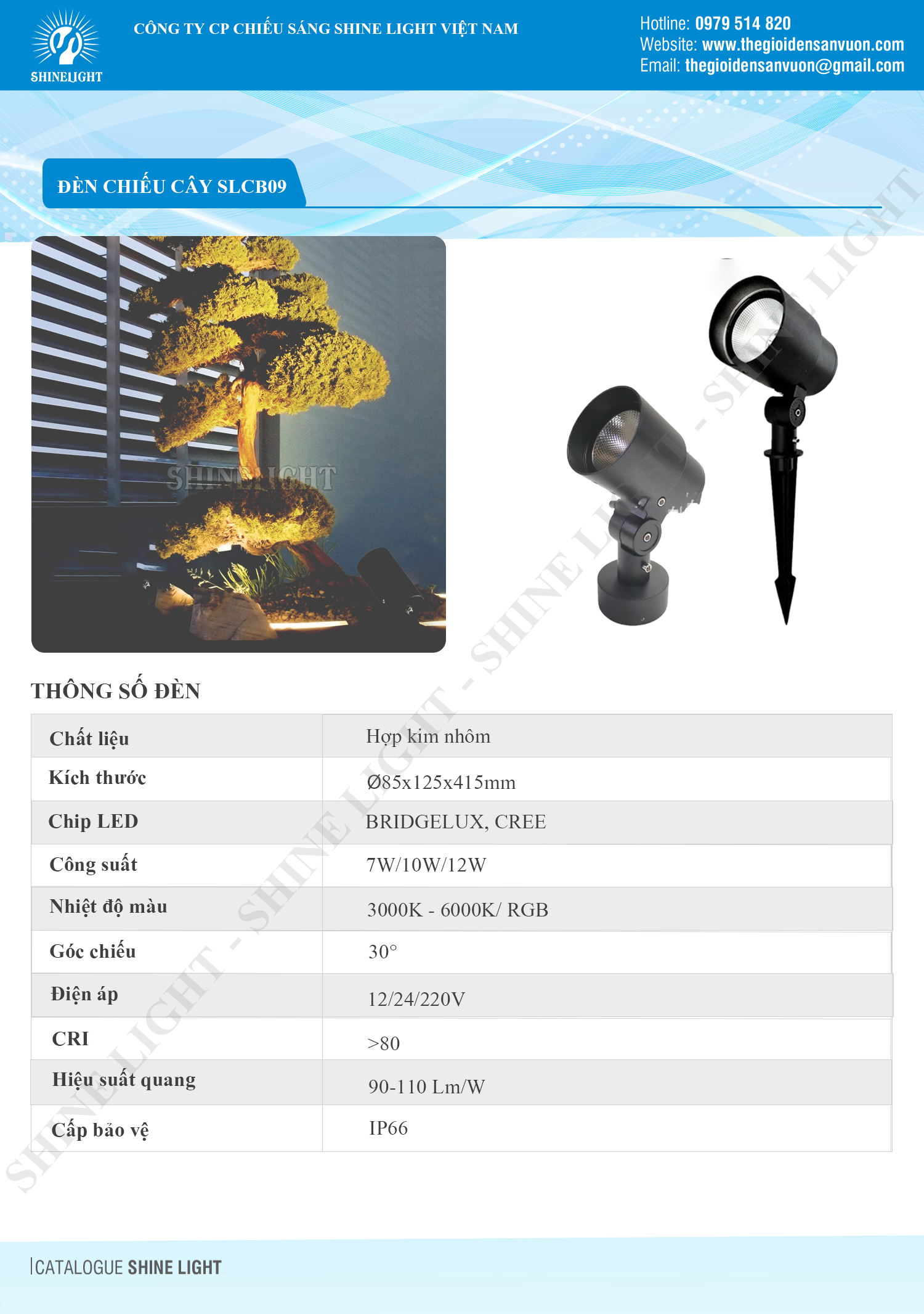 ĐÈN CHIẾU CÂY SLCB09 - hình 1