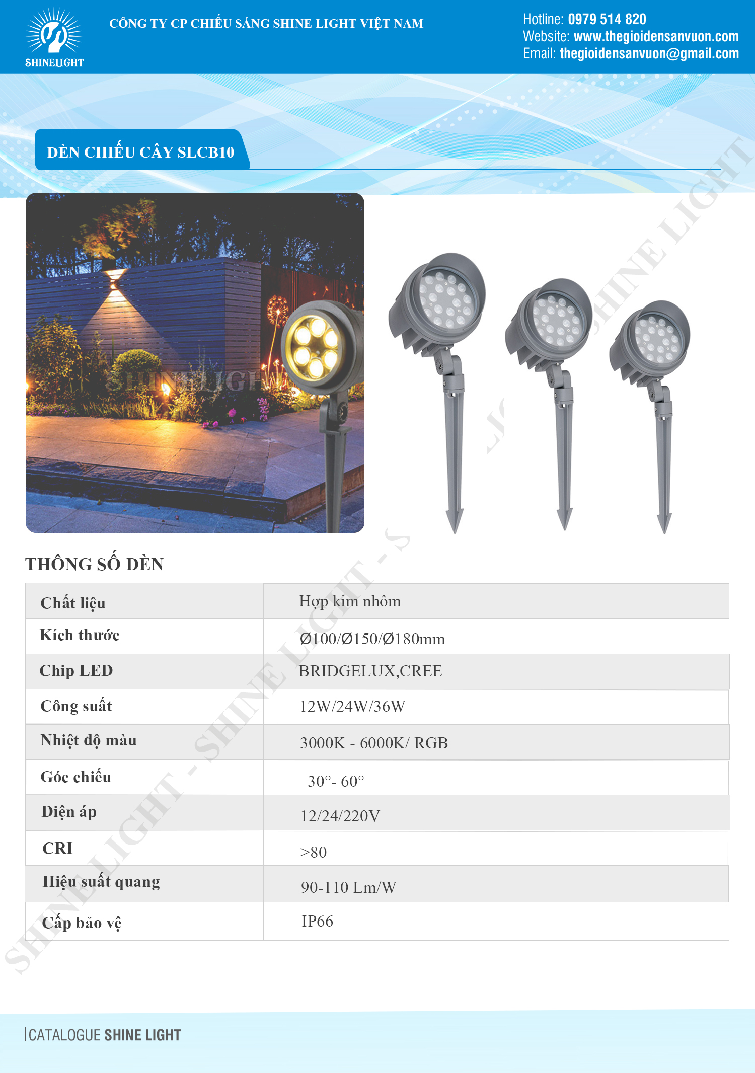 ĐÈN CHIẾU CÂY SLCB11 - hình 1