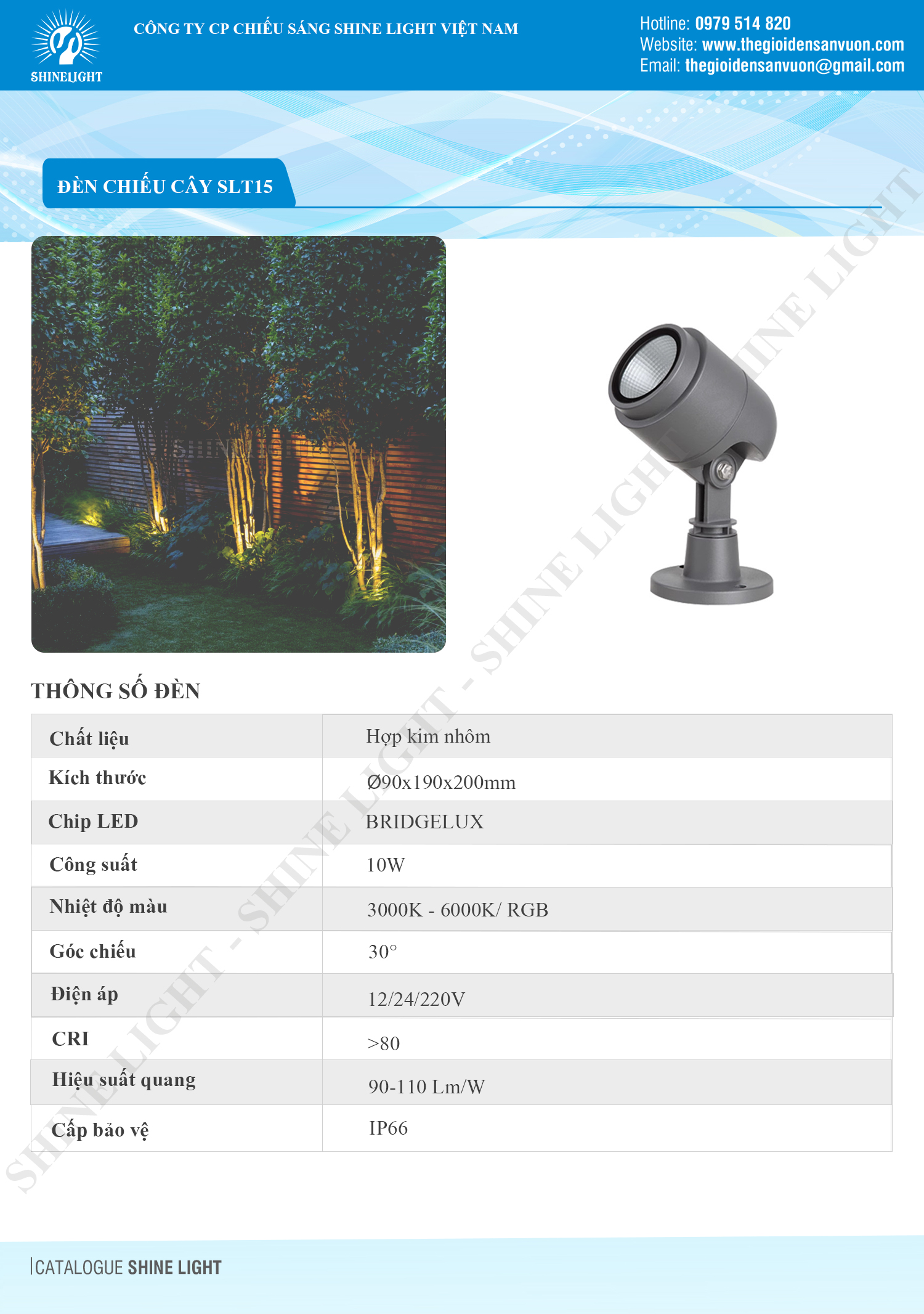 ĐÈN CHIẾU CÂY SLT15 - hình 1