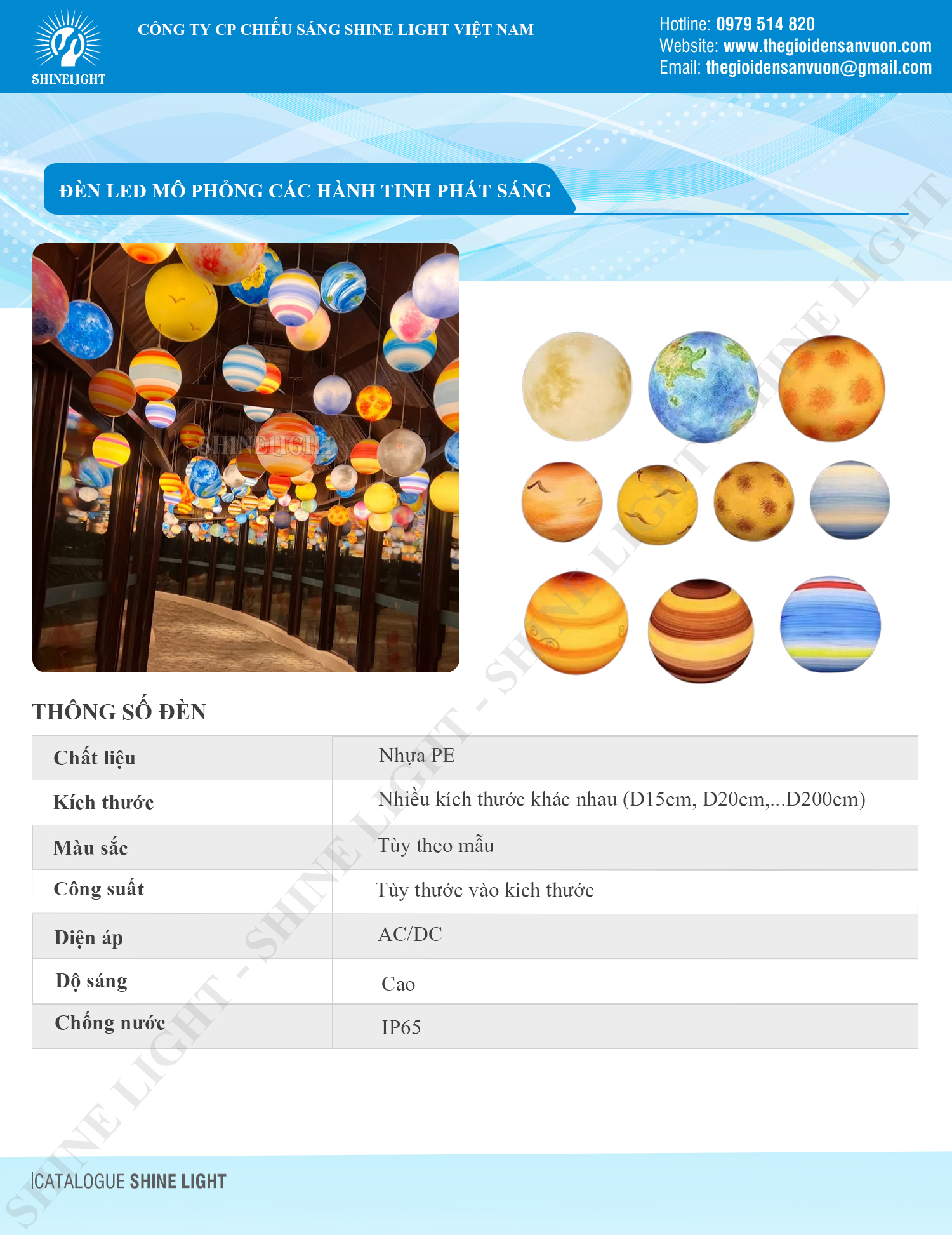 ĐÈN LED MÔ PHỎNG CÁC HÀNH TINH - hình 1