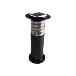 Đèn nấm sân vườn SL-CANOMT thân đen, tấm pin mặt trời trên đỉnh, chụp trên nền trắng